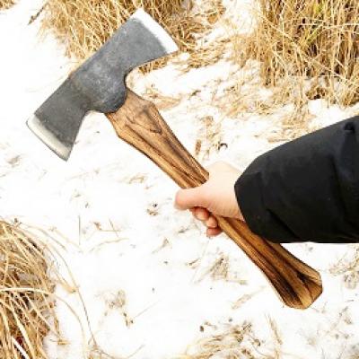 Shorter Wooden Handle Double Blade Axe